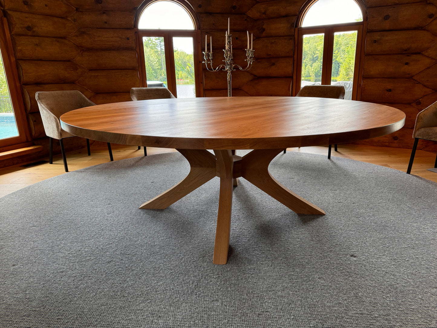 La Table Ronde - Table ronde en érable faite sur mesure