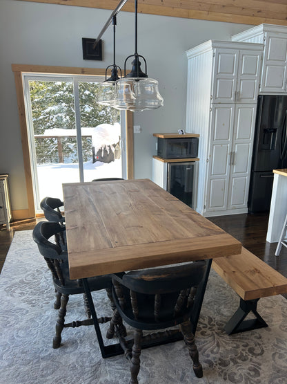 La Farmhouse - Table rustique faite entièrement de bois