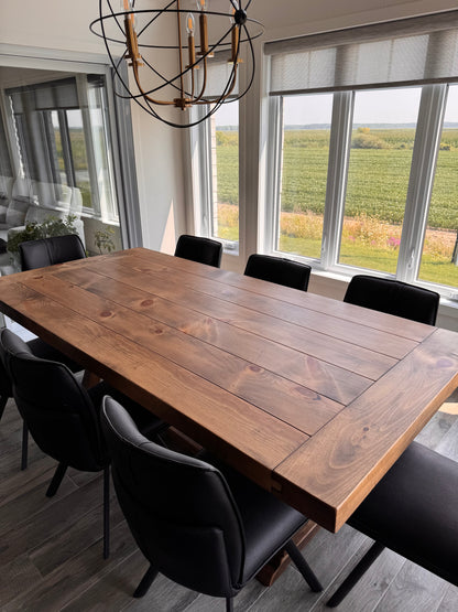 La Farmhouse - Table rustique faite entièrement de bois