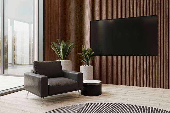 Lattes de bois verticales en bois massif (paquet de 5 lattes)