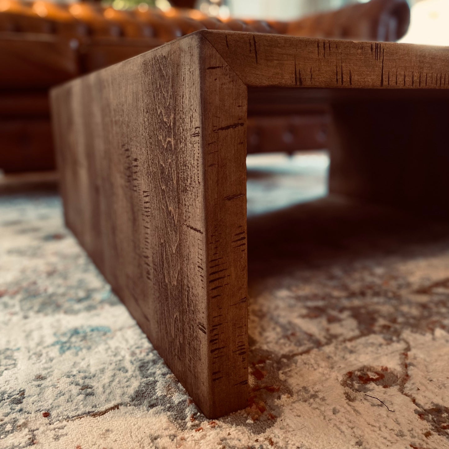 "Waterfall" Solid Wood Coffee Table