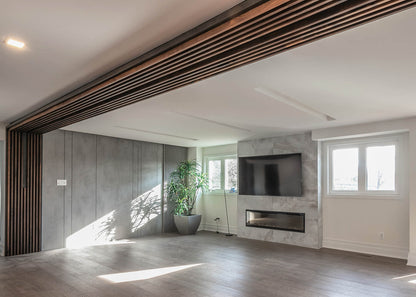 Lattes de bois verticales en bois massif (paquet de 5 lattes)