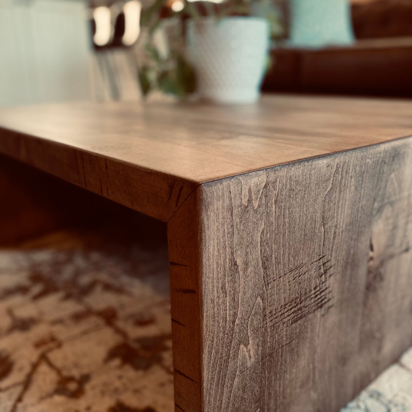 "Waterfall" Solid Wood Coffee Table