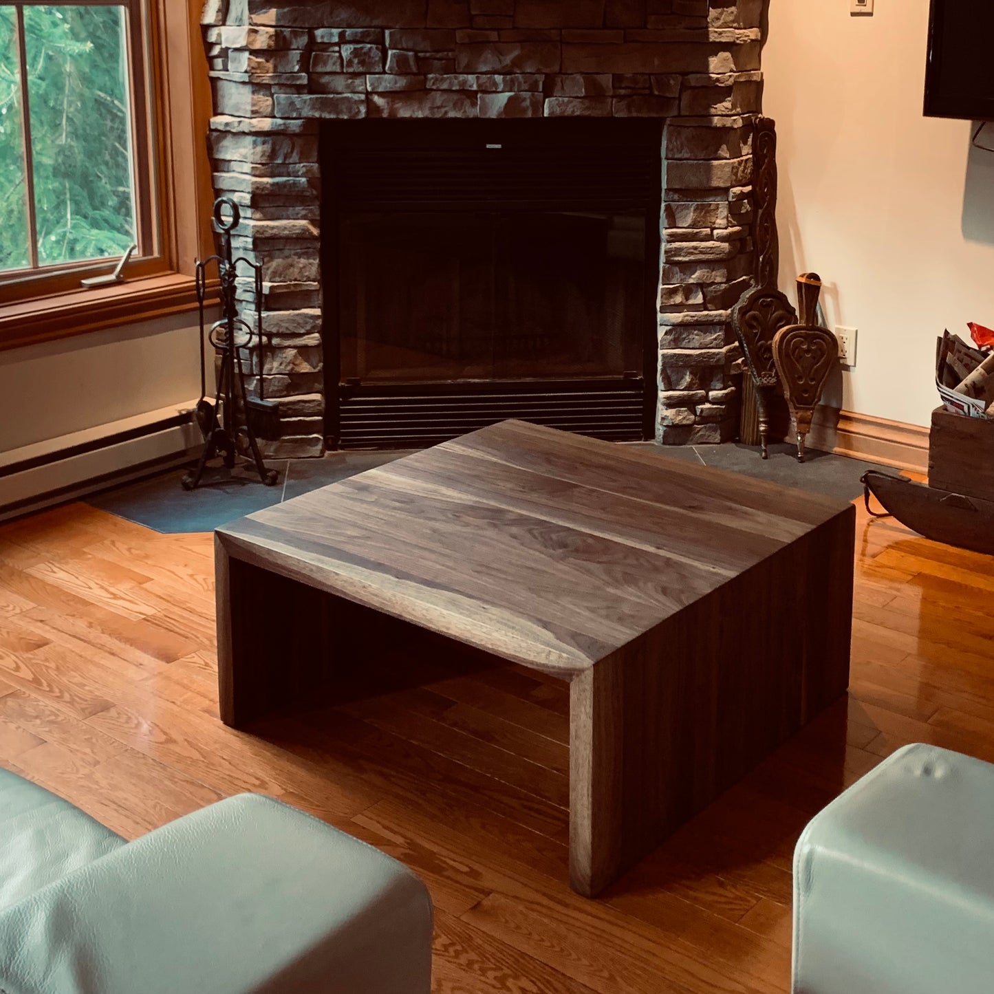 "Waterfall" Solid Wood Coffee Table