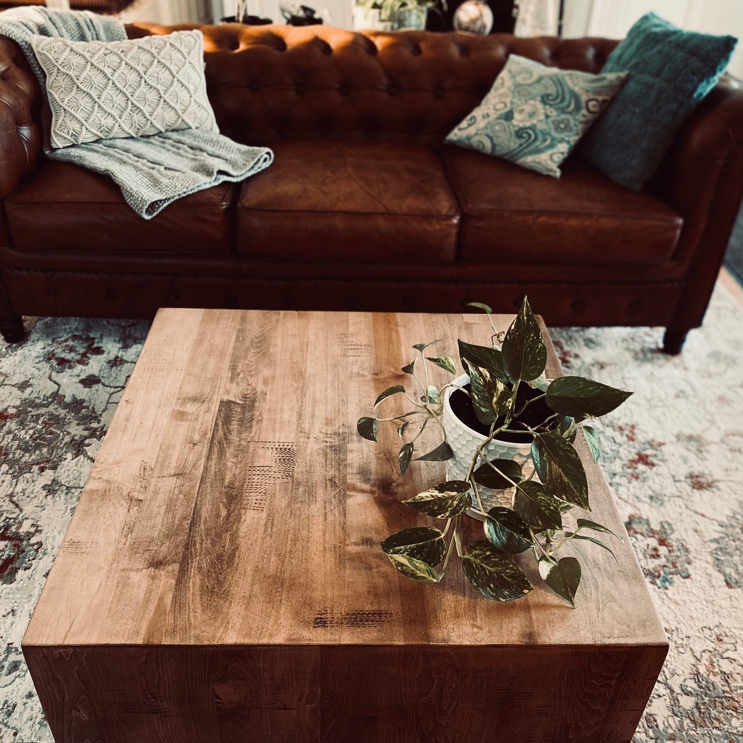 "Waterfall" Solid Wood Coffee Table