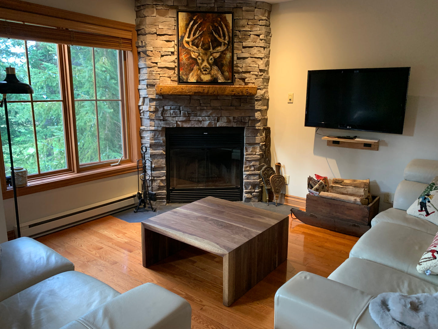 "Waterfall" Solid Wood Coffee Table