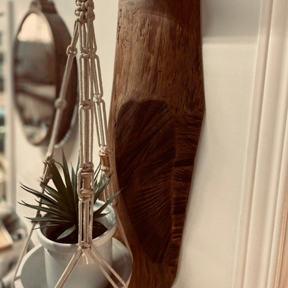 Pine support and shelf with bark