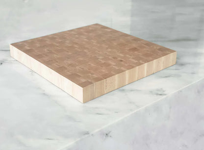 Standing grain butcher block