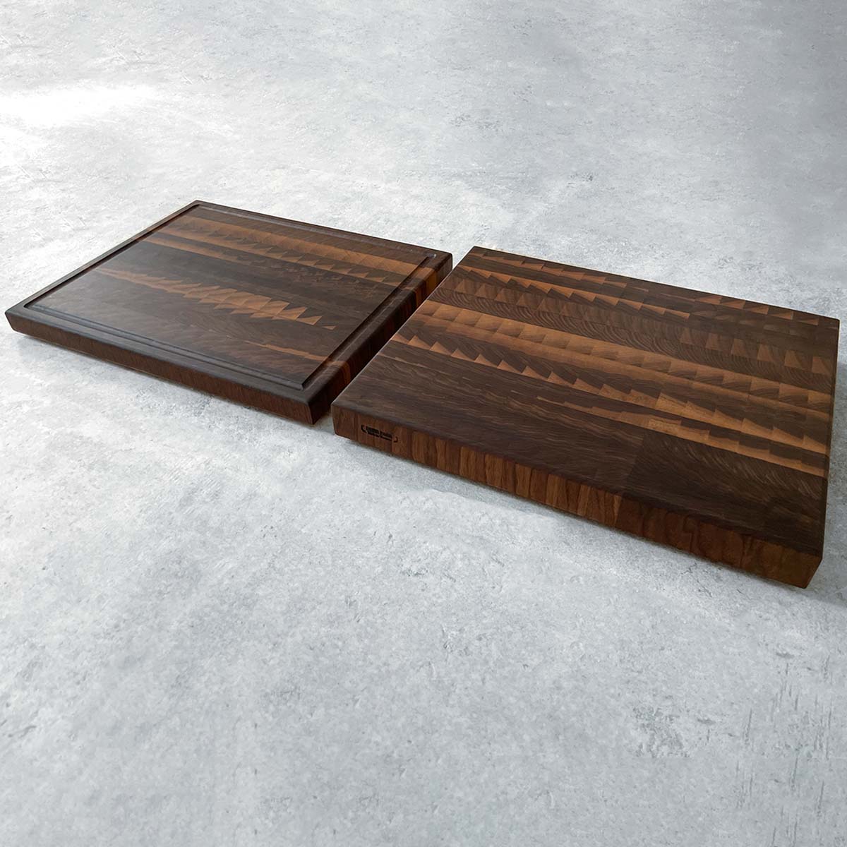 Standing grain butcher block