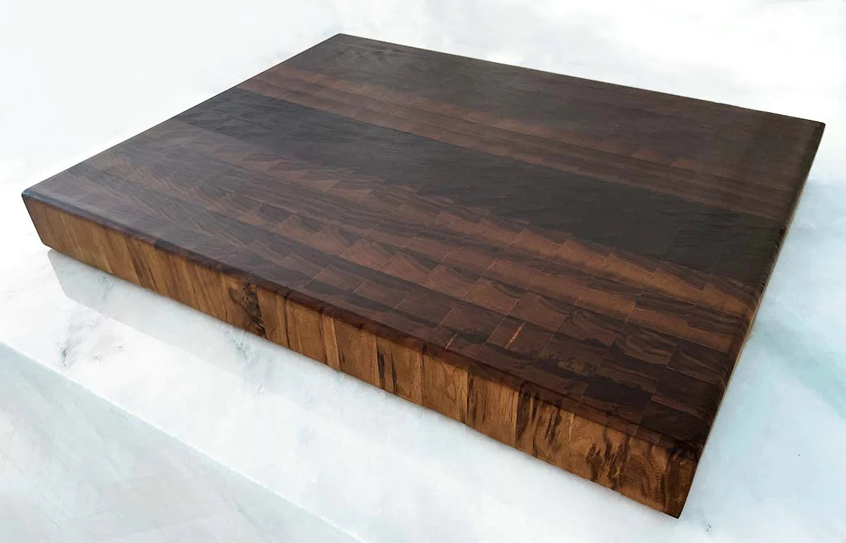 Standing grain butcher block