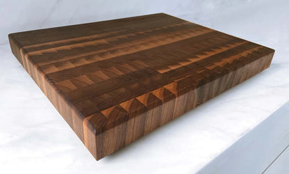 Standing grain butcher block