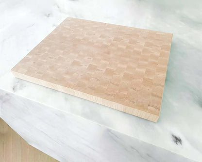 Standing grain butcher block